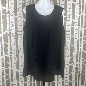 Vince Camuto Semi-Sheer Sleeveless Top 1X
